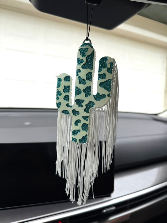 Cow Print Cactus w/ Fringe