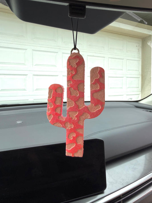 Pink Cow Print Cactus
